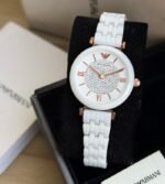 Emporio Armani Slim White Dial First Copy Watch