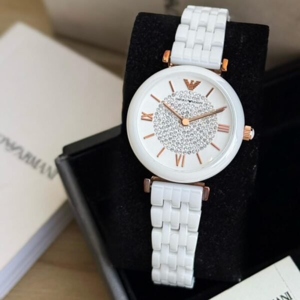 Emporio Armani Slim White Dial First Copy Watch