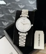 Emporio Armani Slim White Dial Watch - Image 2