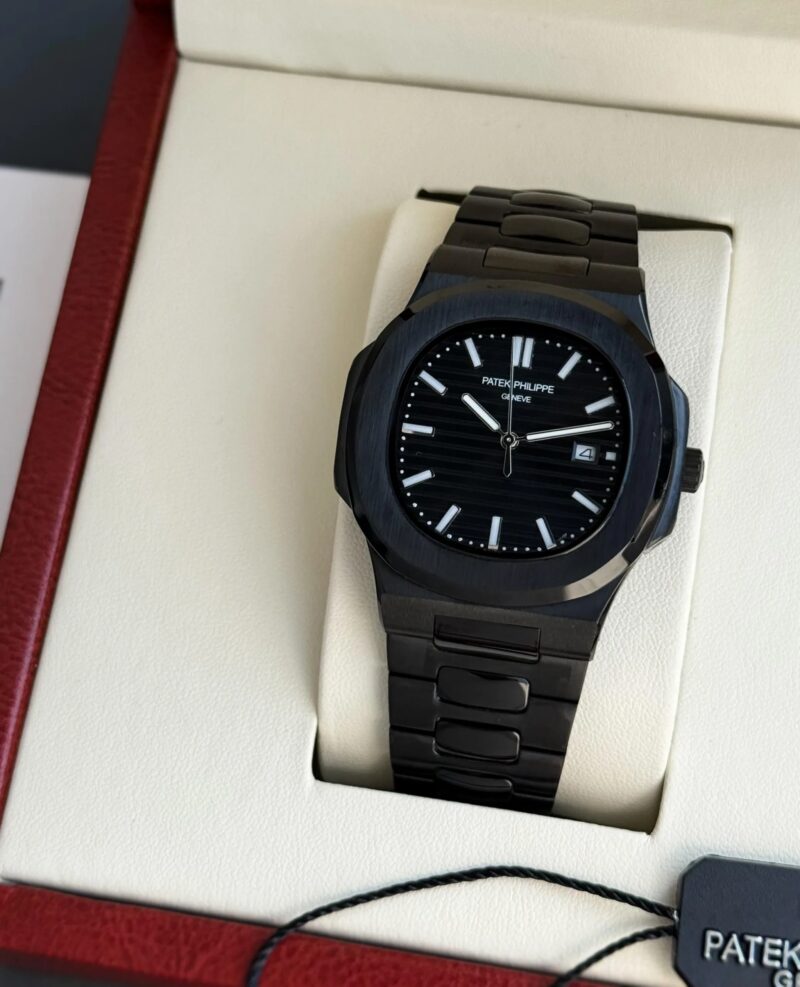 Patek-Philippe-Nautilus-Black-Dial-1-laziofy Patek Philippe Nautilus Black Dial First Copy Watch - Image 1